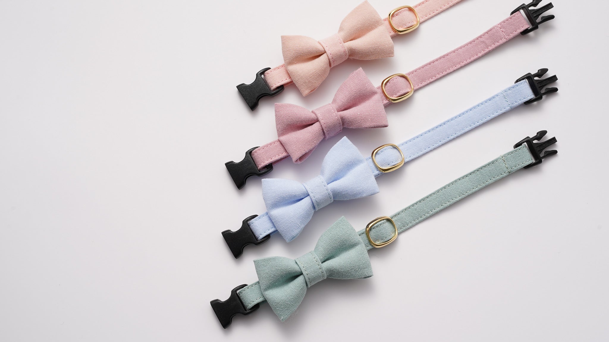 新商品】リボン付きが新登場！猫首輪MUJIコットンプレーンが新しくなり