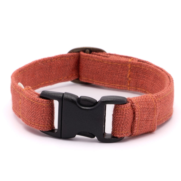 猫首輪 MUJIベルギーリネン オレンジ