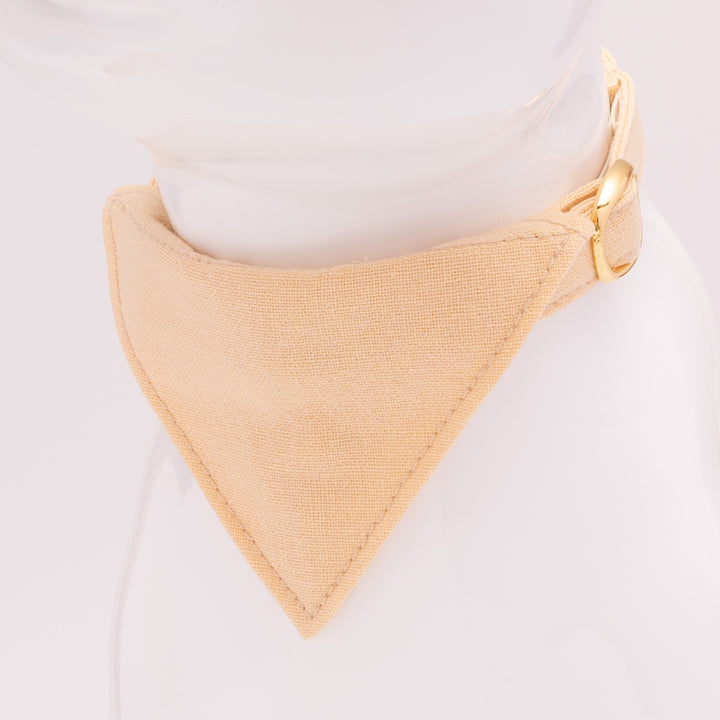 バンダナ付き猫首輪 MUJIコットンプレーン 花葉