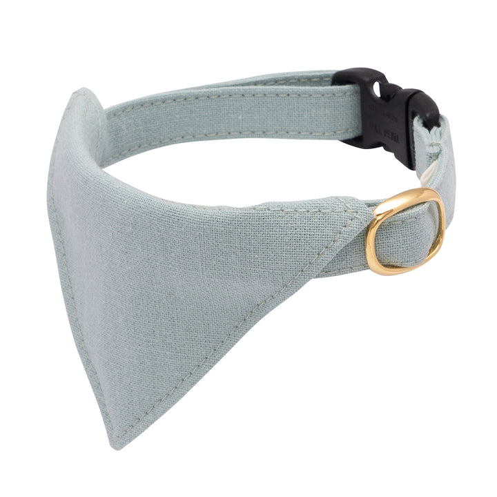 バンダナ付き猫首輪 MUJIコットンプレーン 柳染