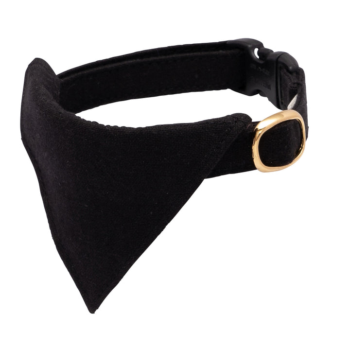 バンダナ付き猫首輪 MUJIコットンプレーン 黒