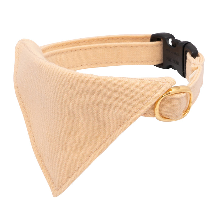 バンダナ付き猫首輪 MUJIコットンプレーン 花葉