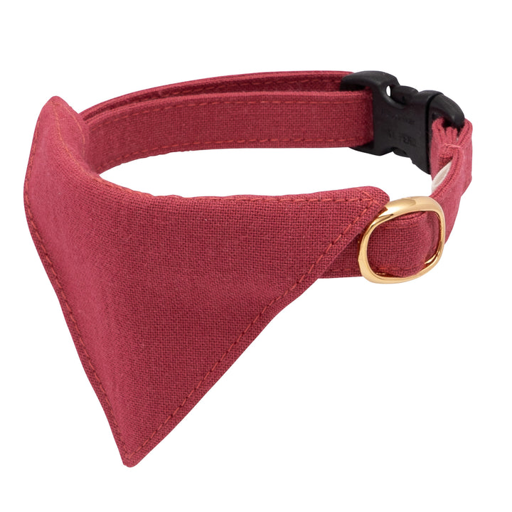 バンダナ付き猫首輪 MUJIコットンプレーン さつまいも