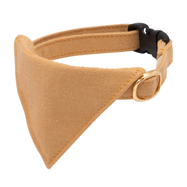 バンダナ付き猫首輪 MUJIコットンプレーン 山吹