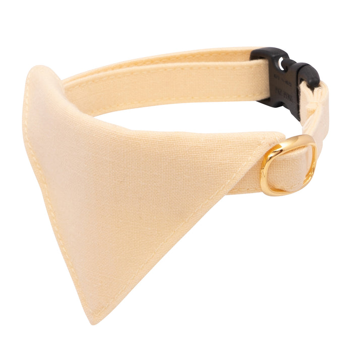 バンダナ付き猫首輪 MUJIコットンプレーン 玉子