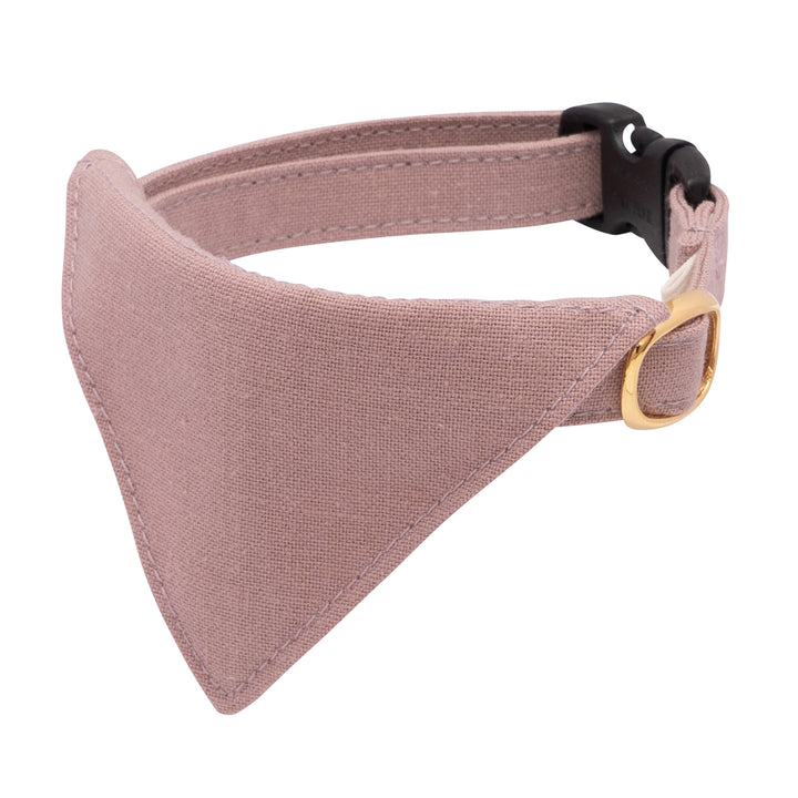 バンダナ付き猫首輪 MUJIコットンプレーン 紀州茶