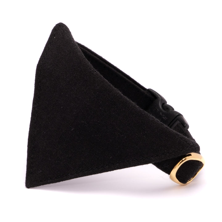 バンダナ付き猫首輪 MUJIコットンプレーン 黒