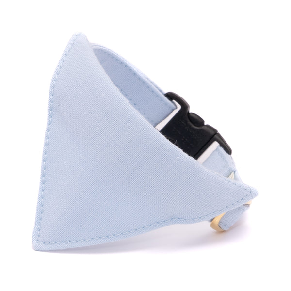 Cat Collar with Bandana - MUJI Cotton Plain - Light Blue Cat Collar with Bandana - MUJI Cotton Plain - Light Blue