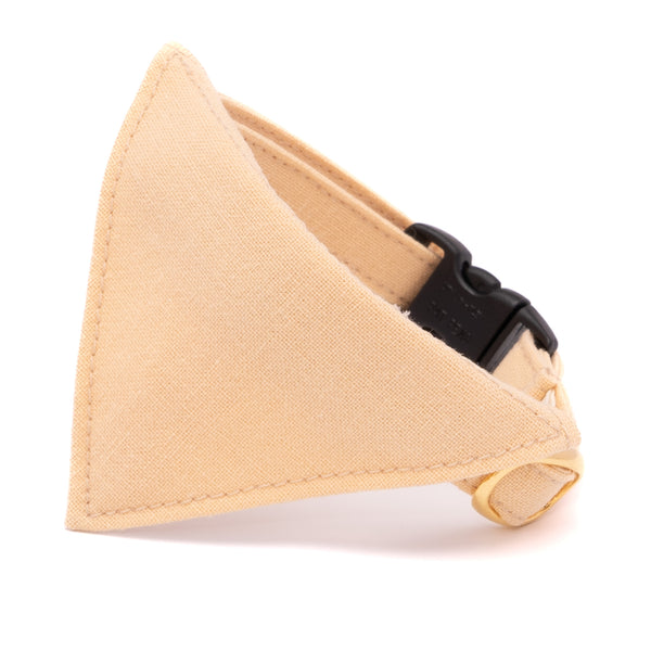 バンダナ付き猫首輪 MUJIコットンプレーン 花葉 バンダナ付き猫首輪 MUJIコットンプレーン 花葉