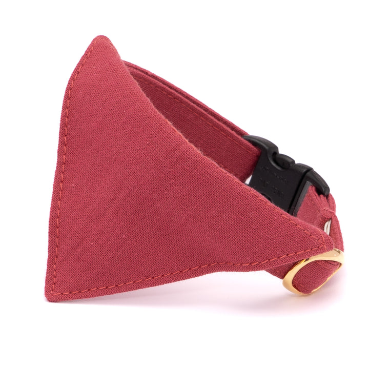 バンダナ付き猫首輪 MUJIコットンプレーン さつまいも