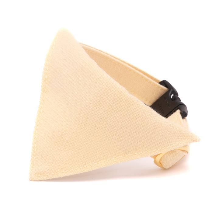 バンダナ付き猫首輪 MUJIコットンプレーン 玉子