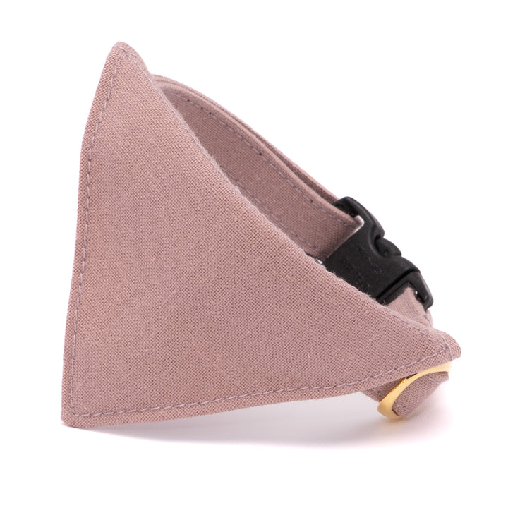 バンダナ付き猫首輪 MUJIコットンプレーン 紀州茶