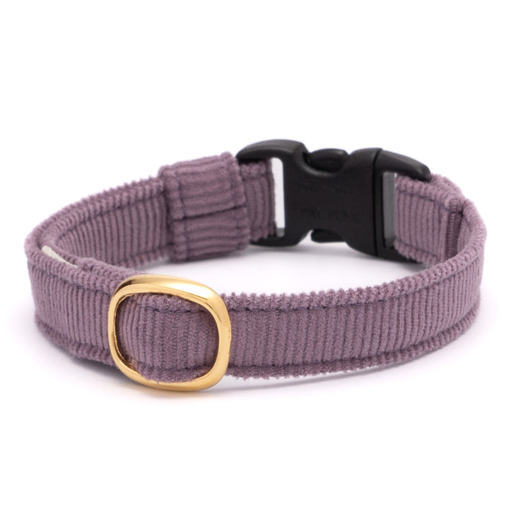 猫首輪 コットンコーデュロイ パープル