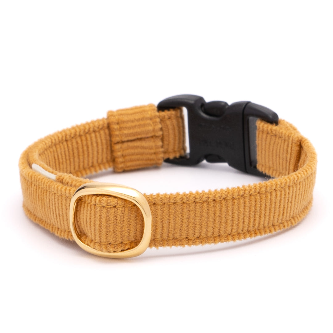猫首輪 コットンコーデュロイ イエロー
