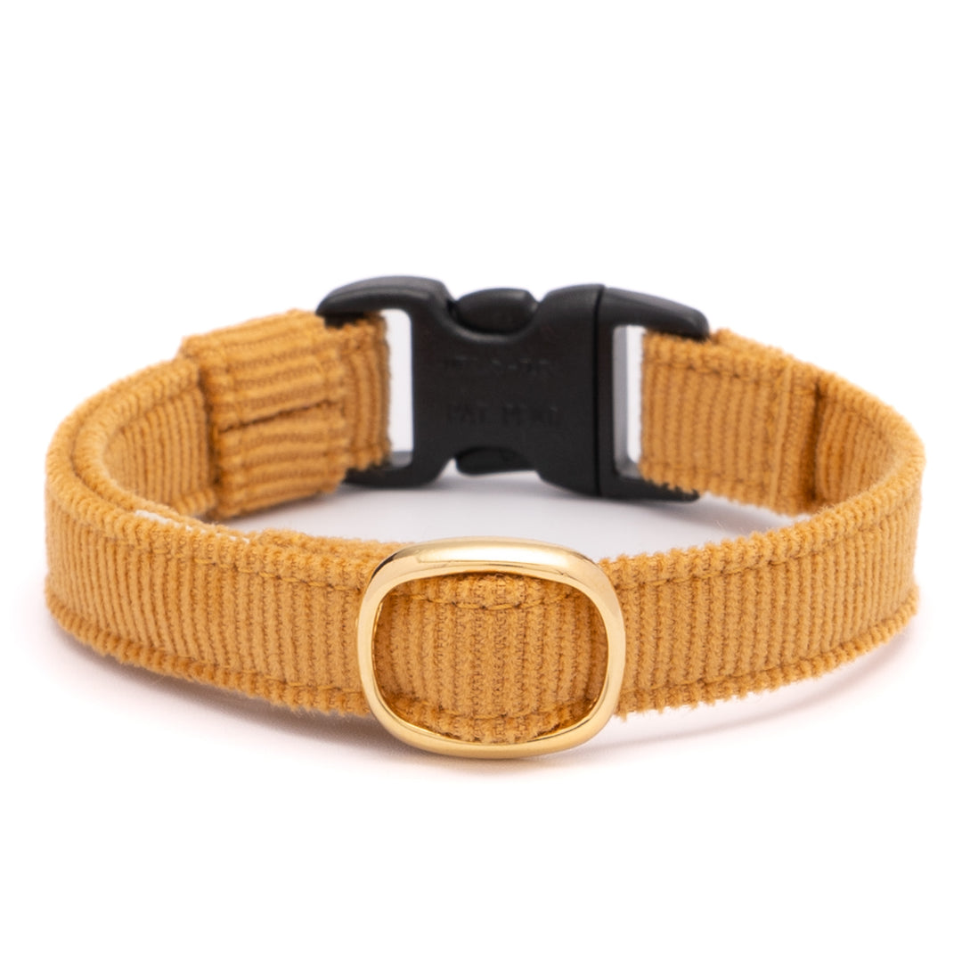 猫首輪 コットンコーデュロイ イエロー