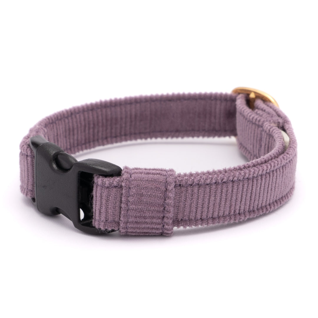 猫首輪 コットンコーデュロイ パープル
