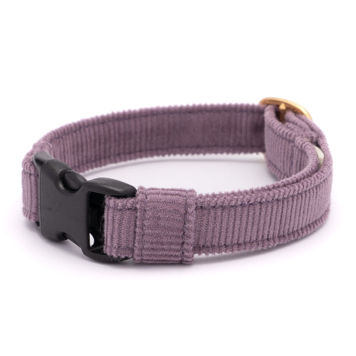 猫首輪 コットンコーデュロイ パープル