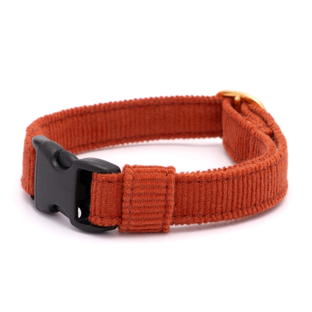 猫首輪 コットンコーデュロイ オレンジ
