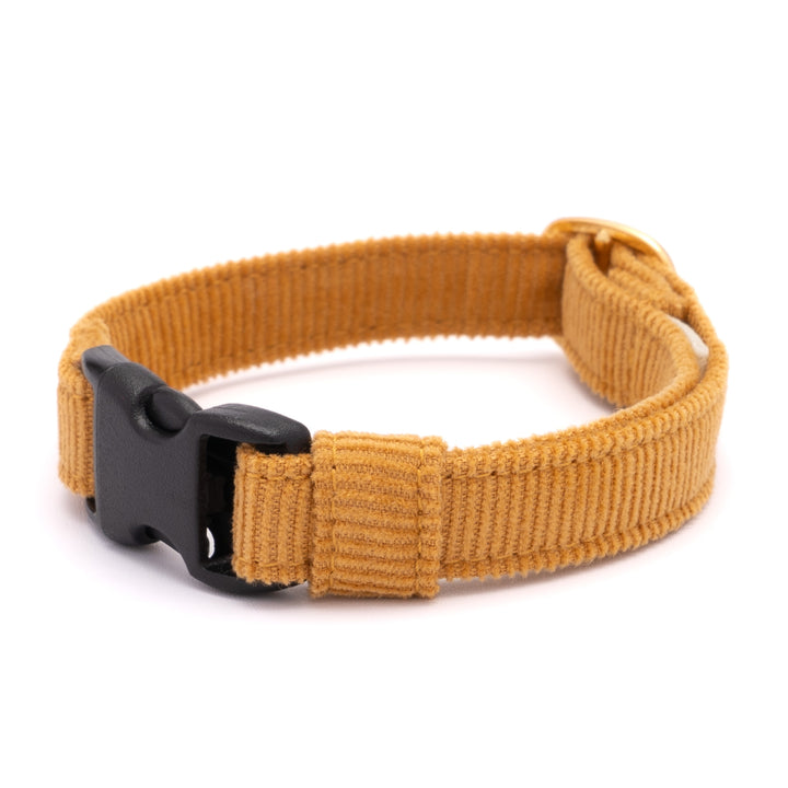 猫首輪 コットンコーデュロイ イエロー
