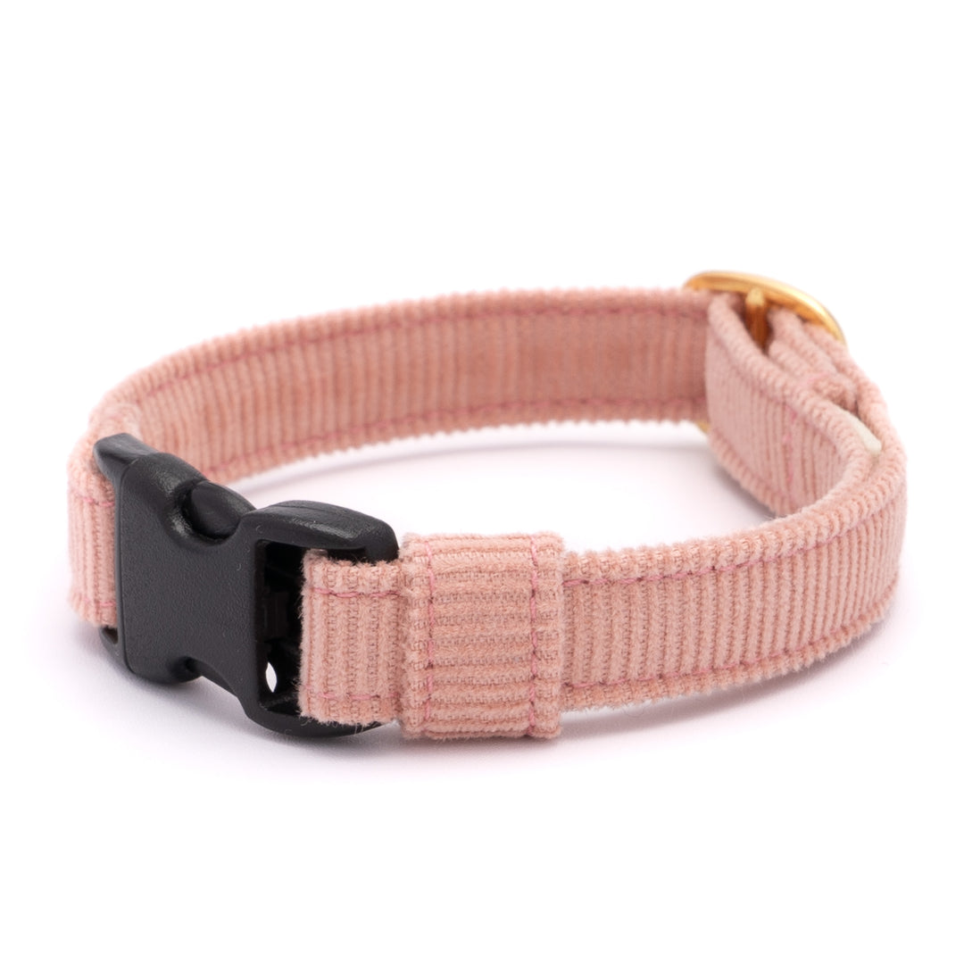 猫首輪 コットンコーデュロイ ピンク