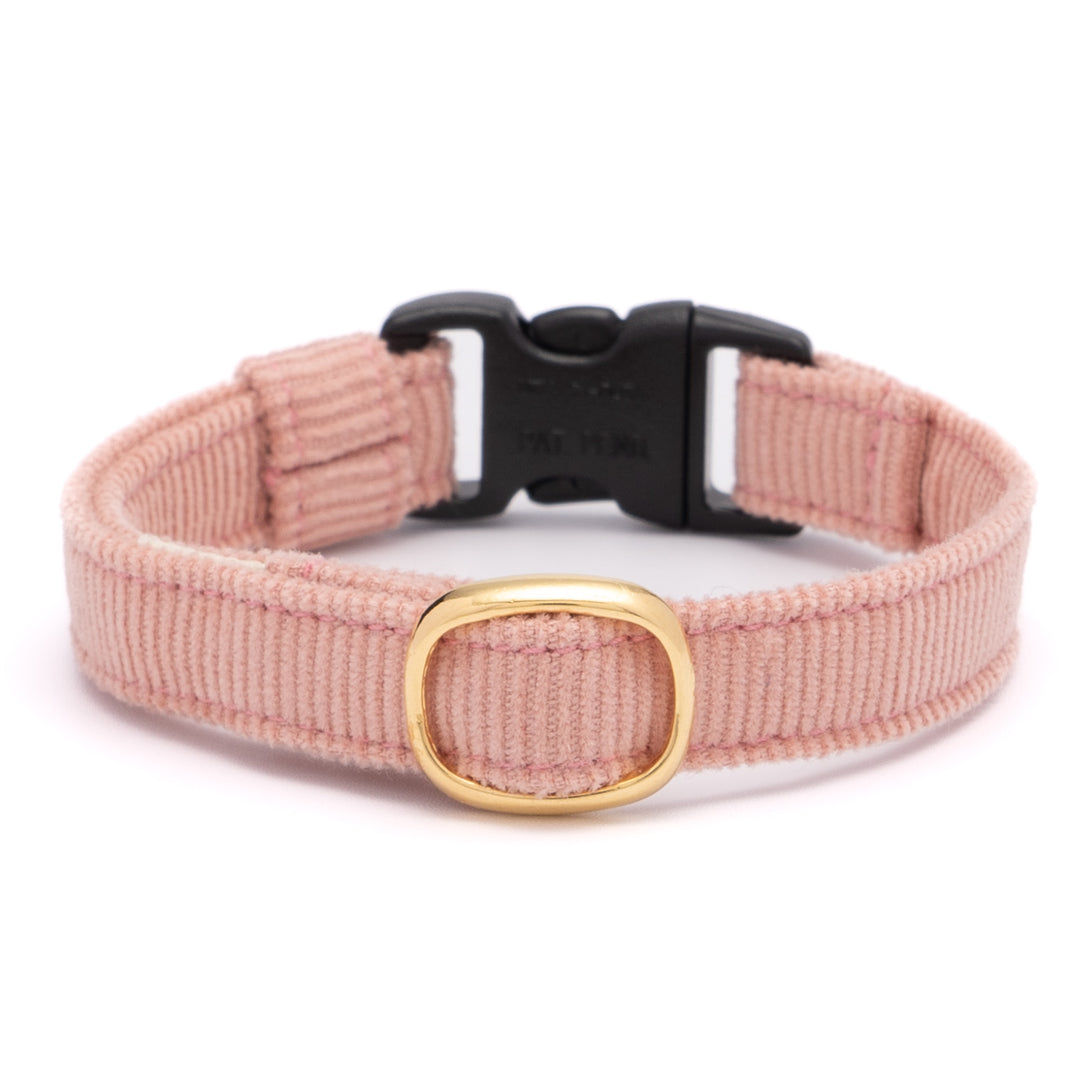 猫首輪 コットンコーデュロイ ピンク