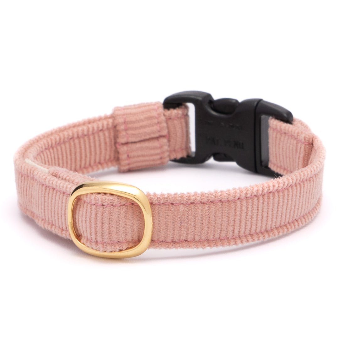 猫首輪 コットンコーデュロイ ピンク