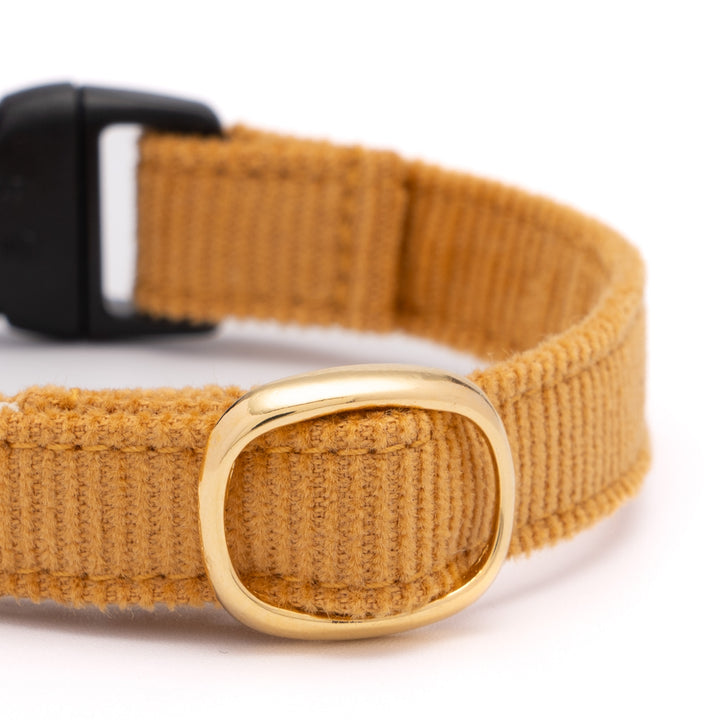 猫首輪 コットンコーデュロイ イエロー