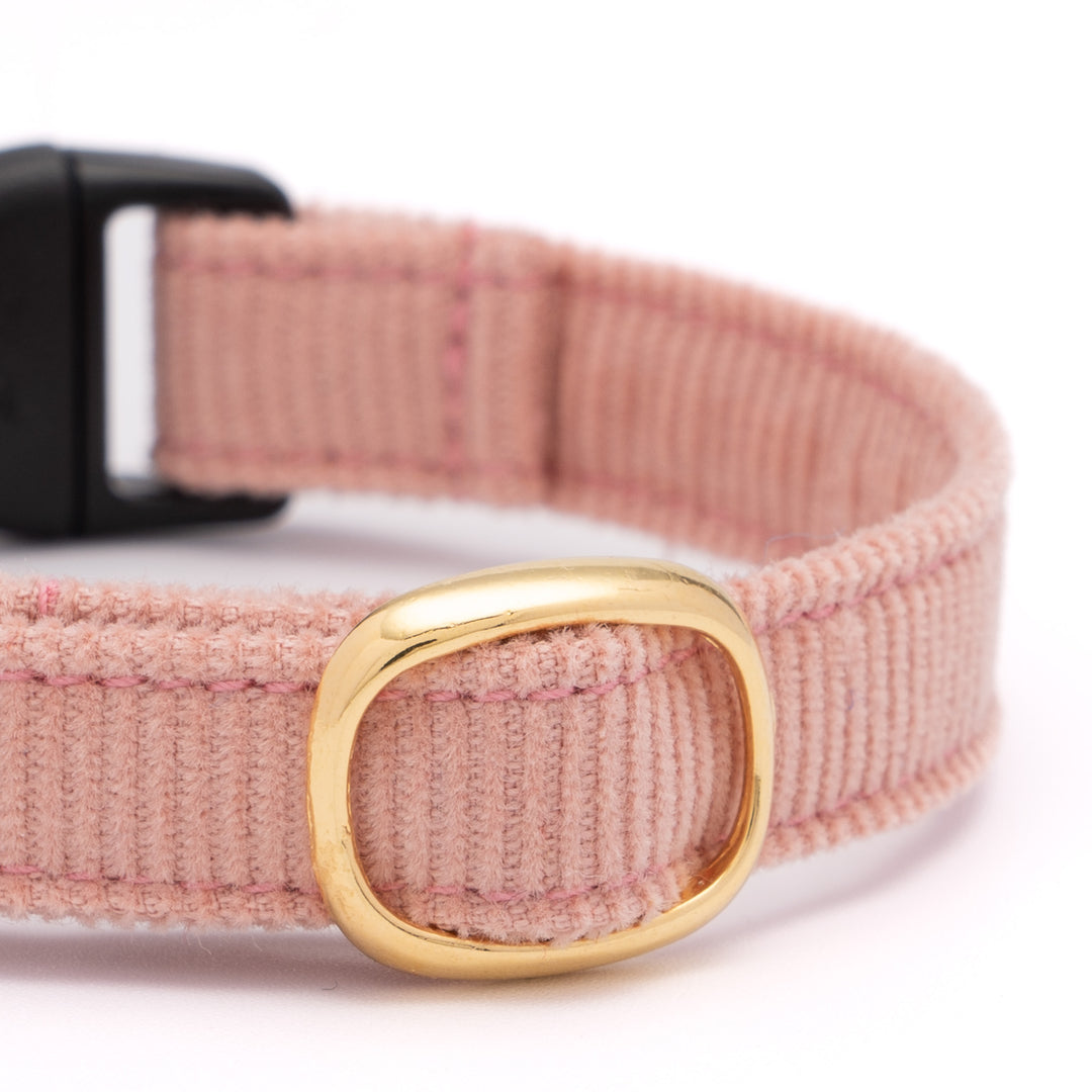 猫首輪 コットンコーデュロイ ピンク