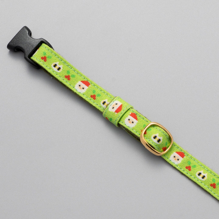 グラフィック猫首輪 サンタとねこ グリーン【限定モデル】