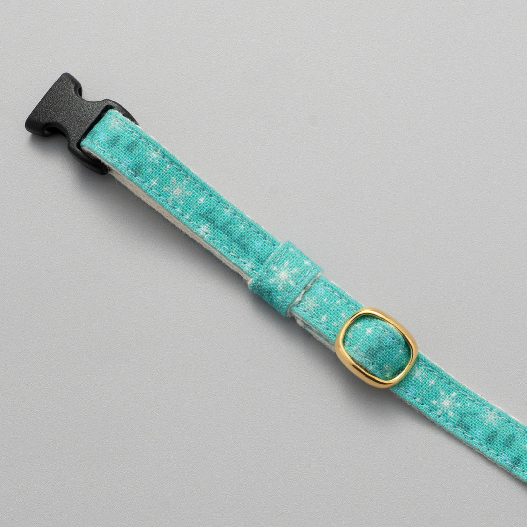 グラフィック猫首輪 雪の結晶 ターコイズ【限定モデル】