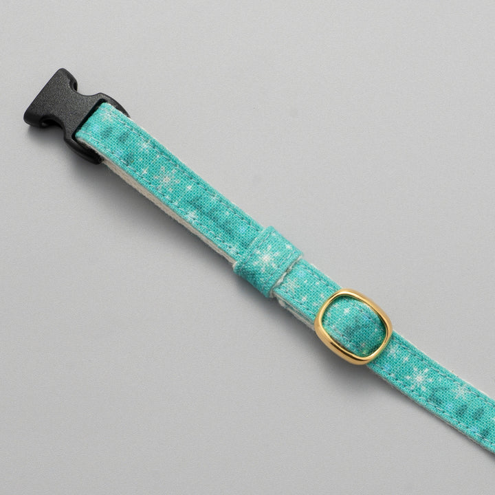 グラフィック猫首輪 雪の結晶 ターコイズ【限定モデル】