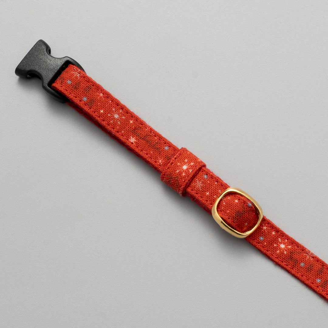 グラフィック猫首輪 雪の結晶 レッド【限定モデル】