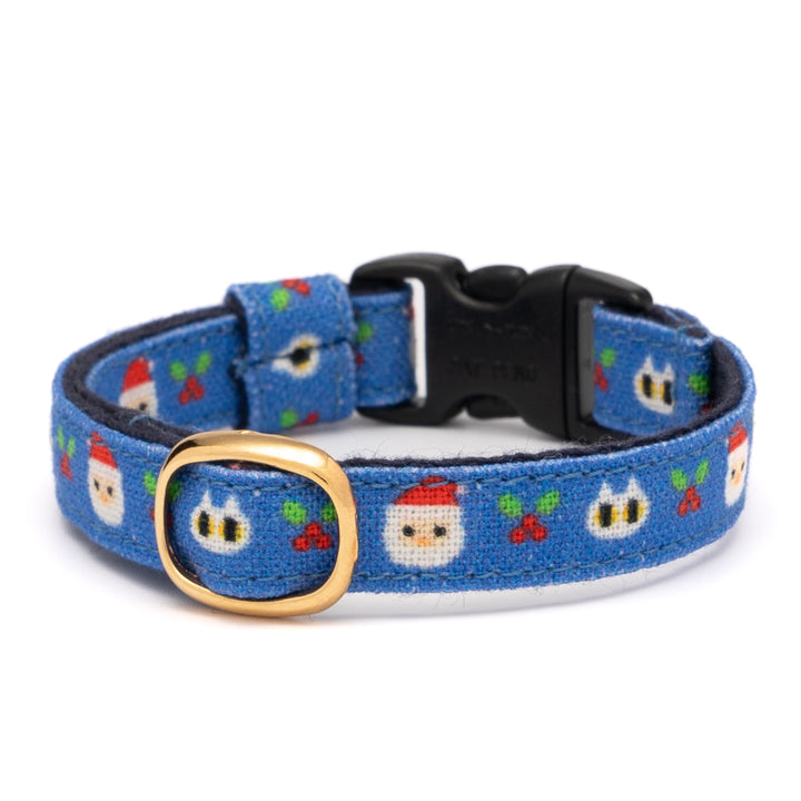 グラフィック猫首輪 サンタとねこ ブルー【限定モデル】