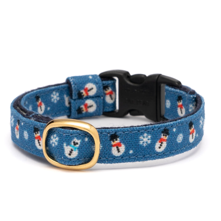 グラフィック猫首輪 雪だるま ブルー【限定モデル】