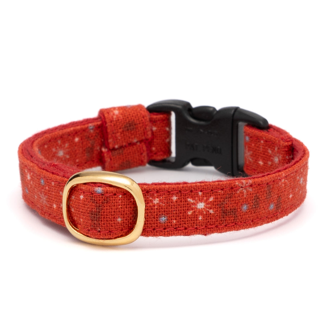 グラフィック猫首輪 雪の結晶 レッド【限定モデル】