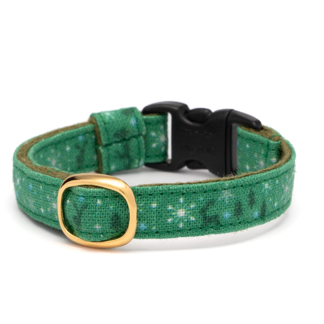 グラフィック猫首輪 雪の結晶 グリーン【限定モデル】