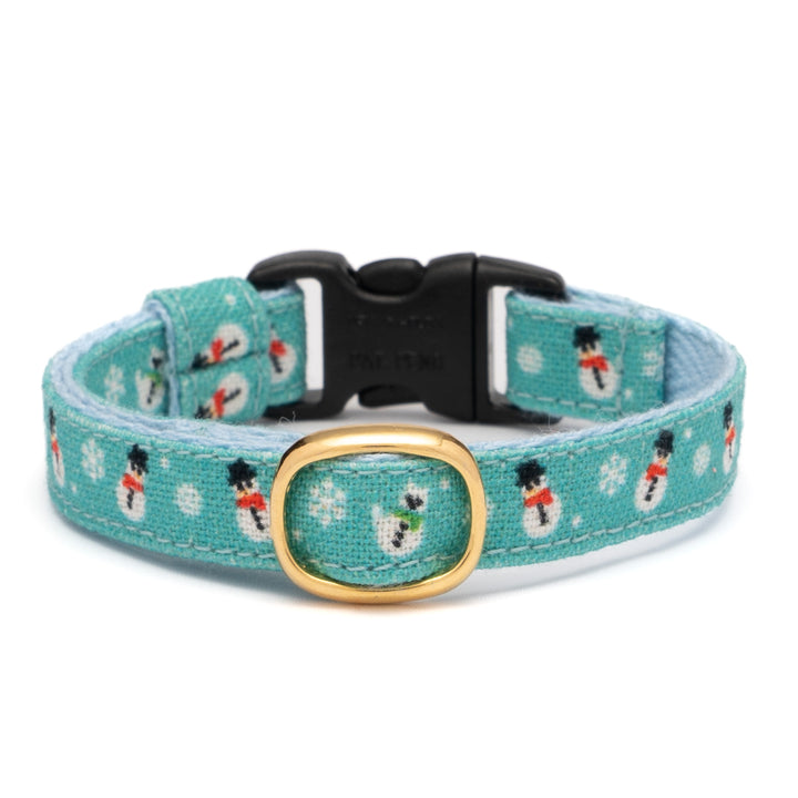 グラフィック猫首輪 雪だるま ターコイズ【限定モデル】