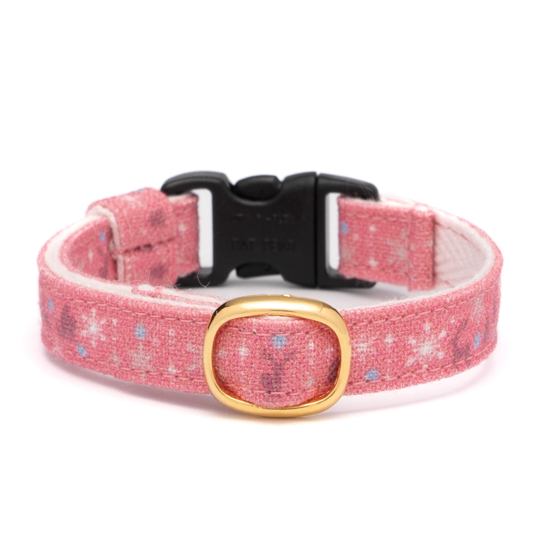 グラフィック猫首輪 雪の結晶 ピンク【限定モデル】