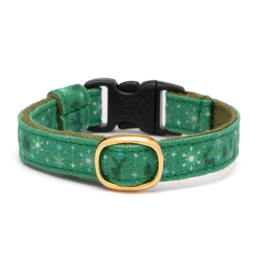 グラフィック猫首輪 雪の結晶 グリーン【限定モデル】