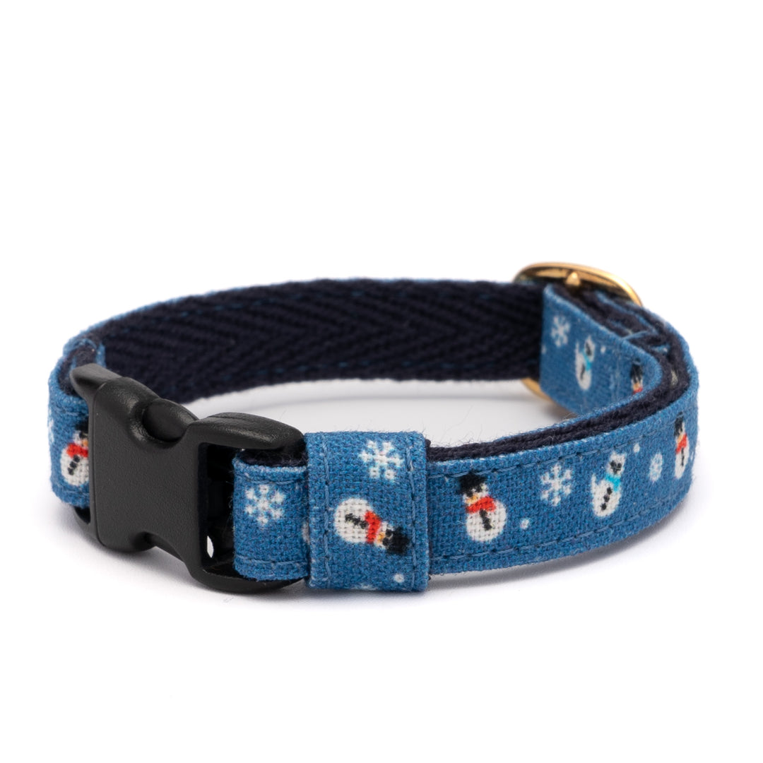 グラフィック猫首輪 雪だるま ブルー【限定モデル】