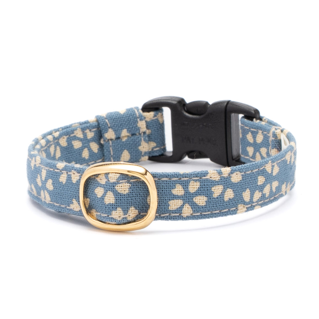 猫首輪 小櫻小紋 瑠璃色