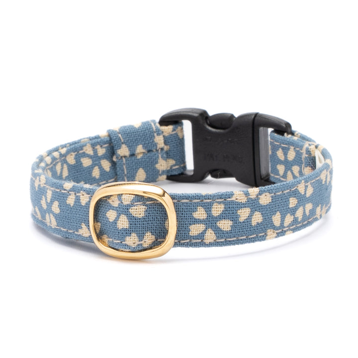 猫首輪 小櫻小紋 瑠璃色
