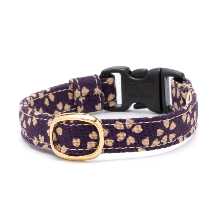 猫首輪 小櫻小紋 紫色