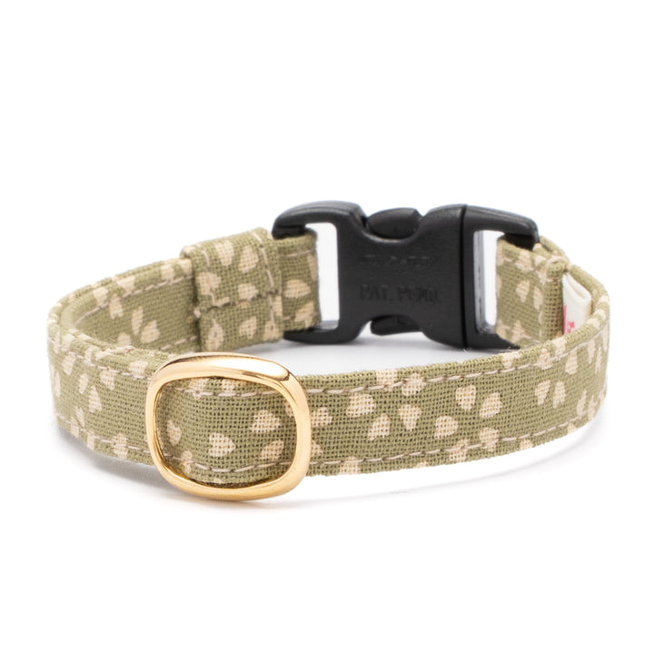 猫首輪 小櫻小紋 萌黄色