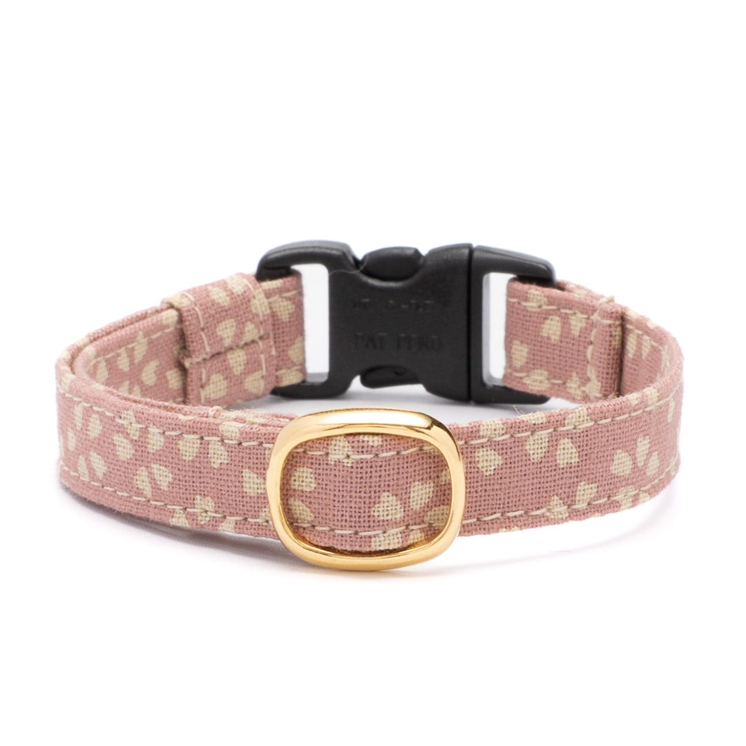 猫首輪 小櫻小紋 さくら色