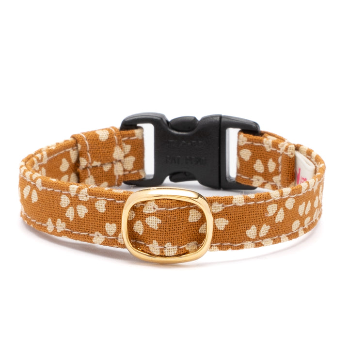 猫首輪 小櫻小紋 からし