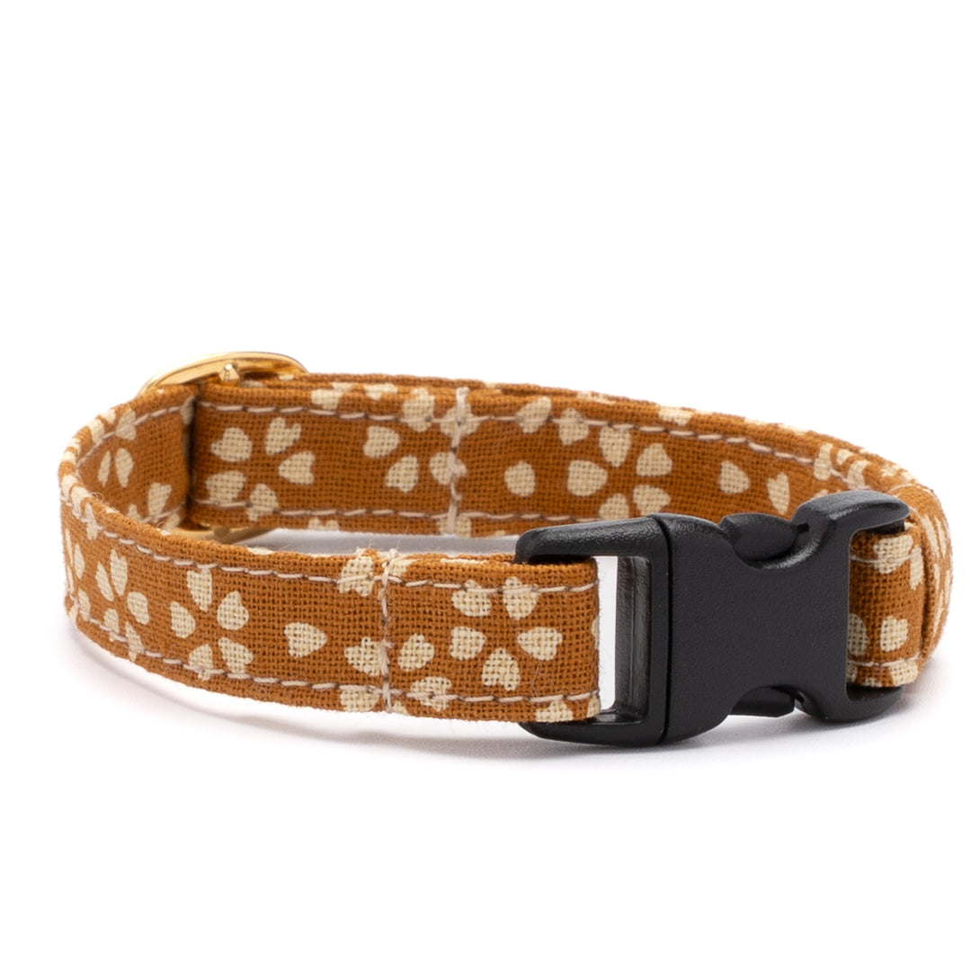 猫首輪 小櫻小紋 からし
