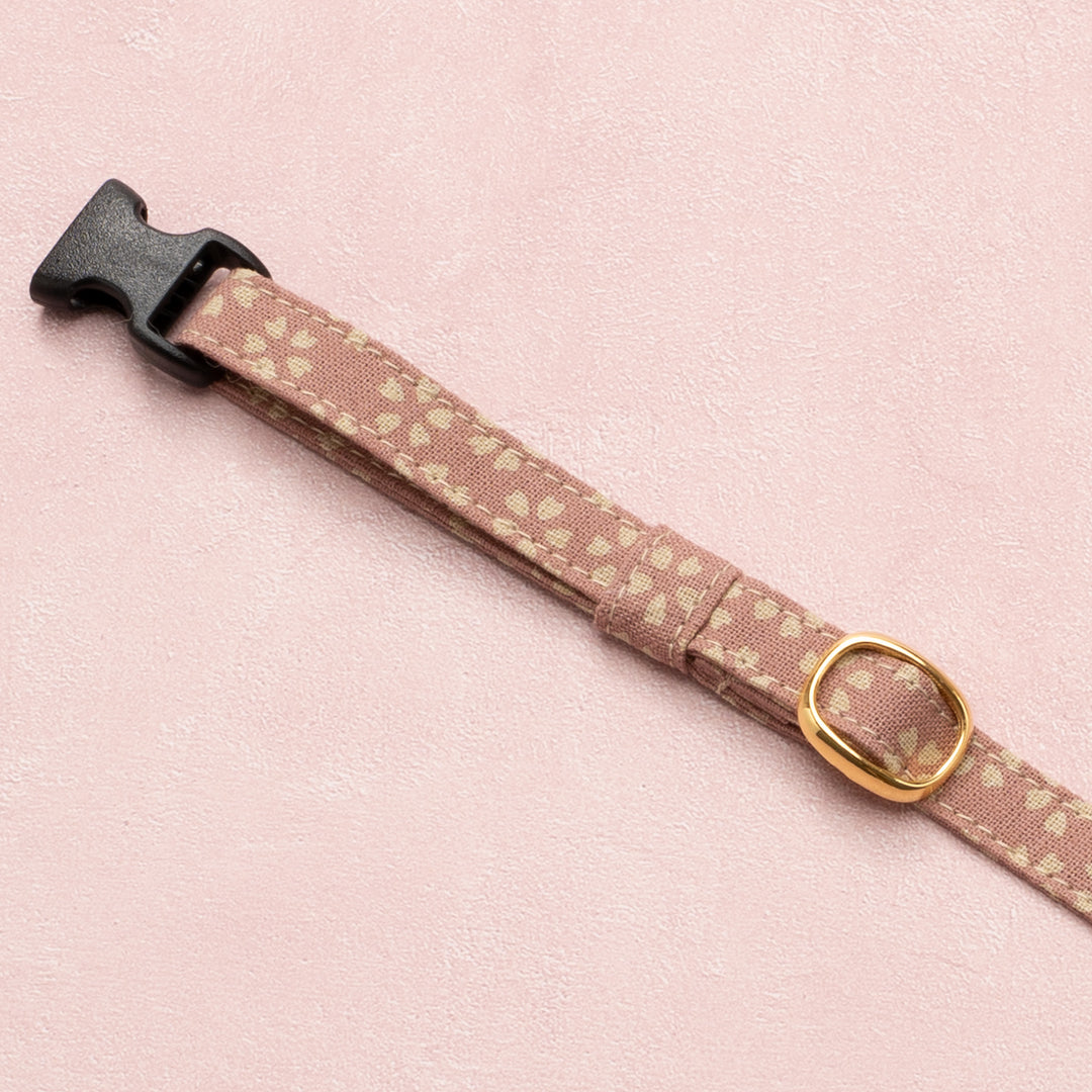 猫首輪 小櫻小紋 さくら色