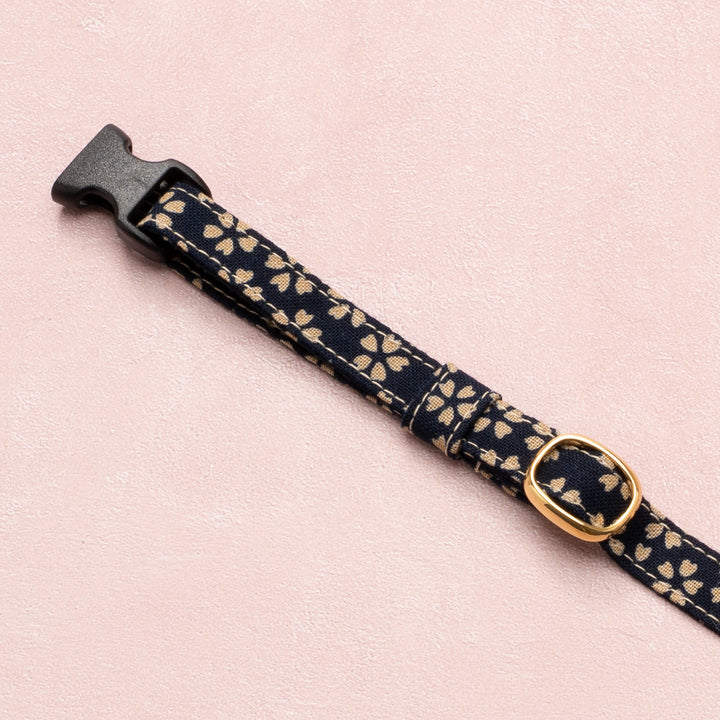 猫首輪 小櫻小紋 藍色