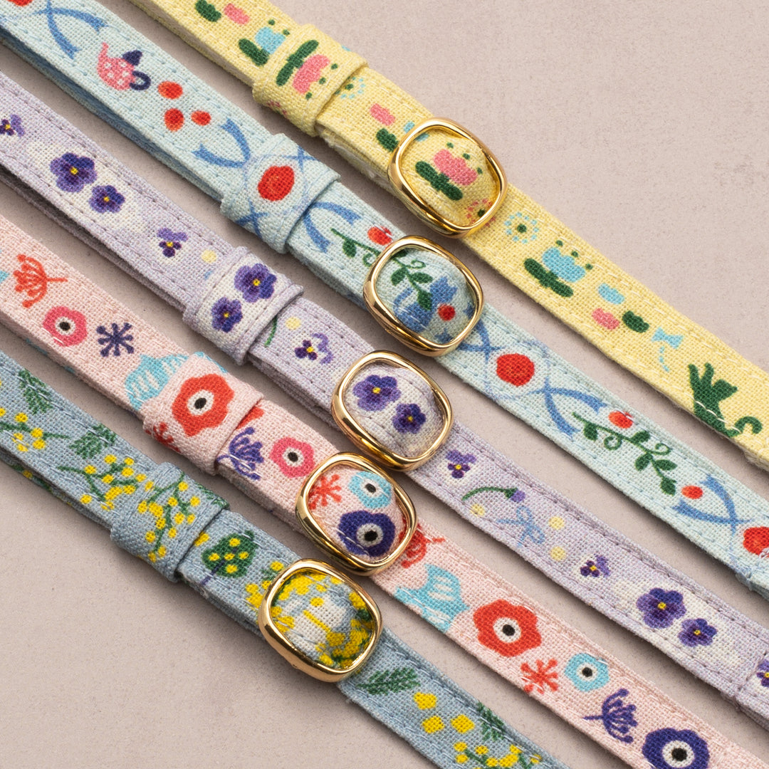 グラフィック猫首輪 欧風花柄 アネモネ【限定モデル】